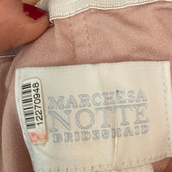 Marchesa Notte Off-the-Shoulder Tulle Draped Bodice Gown - Picture 4 of 5